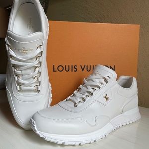 Louis Vuitton Run Away Sneakers in white and gold